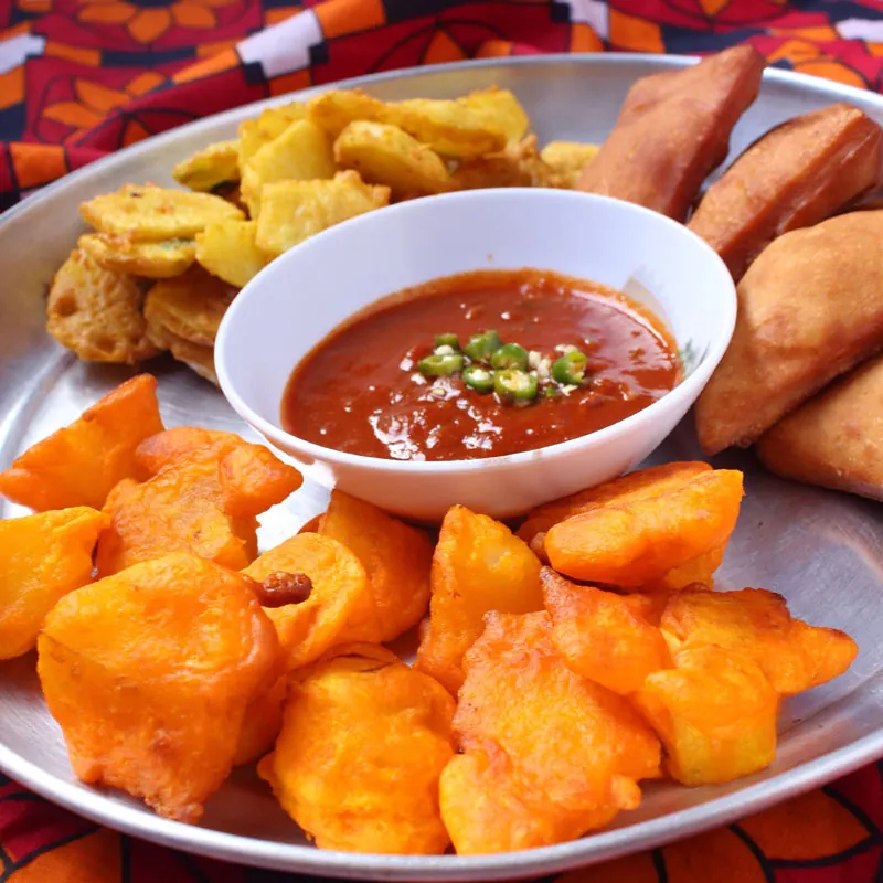 Freshly prepared food at Raquel's Bliss Diani